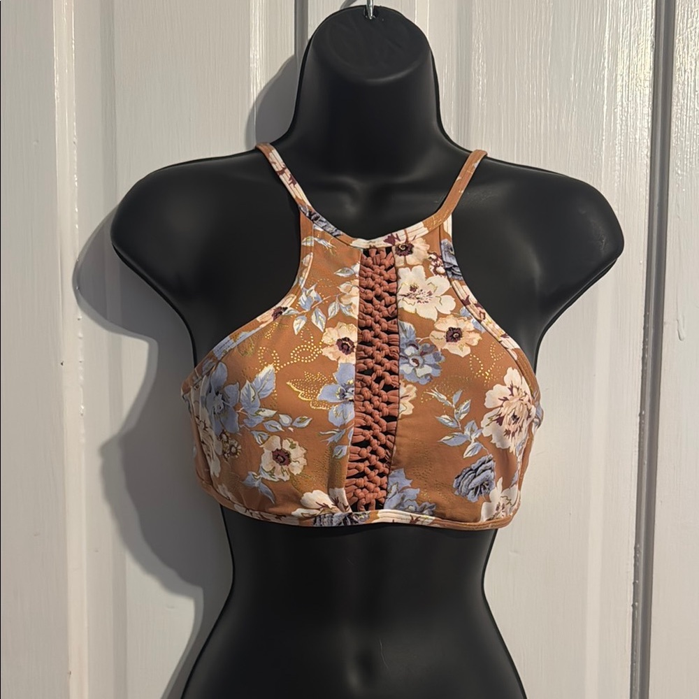Ambrielle Floral Bikini Top Size M